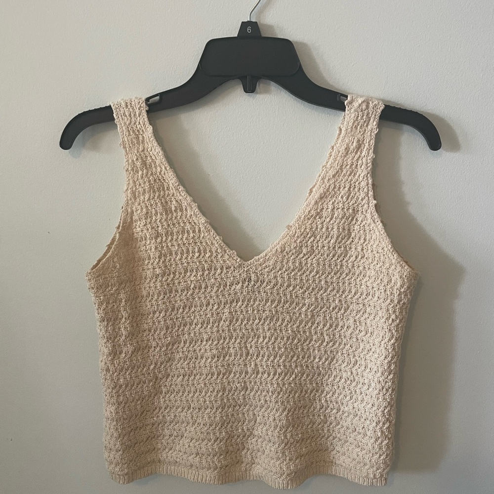 Rails Textured Cream Tank Top